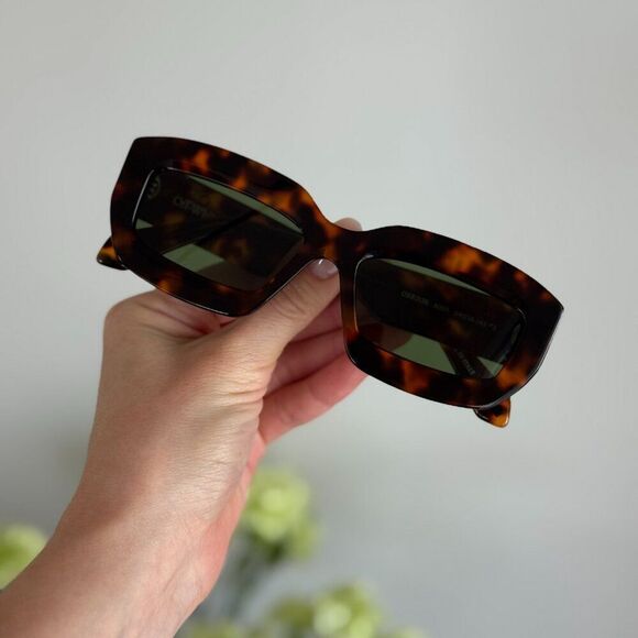 Off-White CHARLOTTE Women Sunglasses Havana Green Rectangle OERI138 CHARLOTTE main image 14